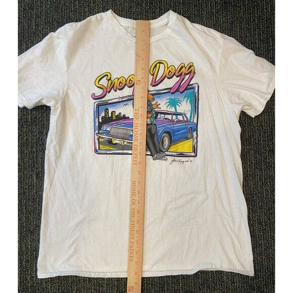 Joe Cool Mens Snoop Dogg Tan Multicolored Graphic Short Sleeve Shirt Size Large - Picture 2 of 4